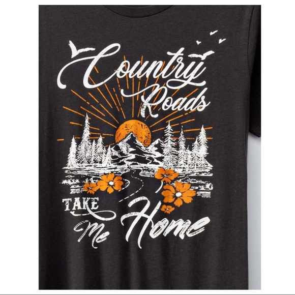 COUNTRY ROAD TAKE ME HOME TEE-CHARCOAL - Picture 6 of 6